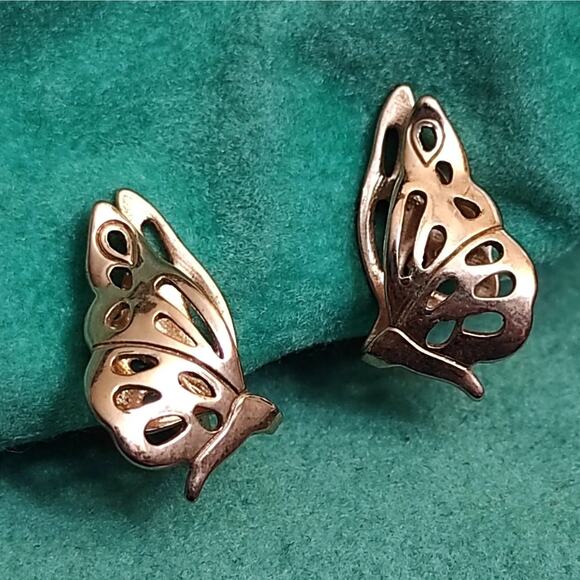 BOGO FREE Avon golden butterfly stud earrings - Picture 1 of 6